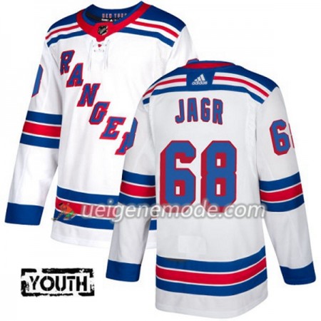Kinder Eishockey New York Rangers Trikot Jaromir Jagr 68 Adidas 2017-2018 Weiß Authentic
